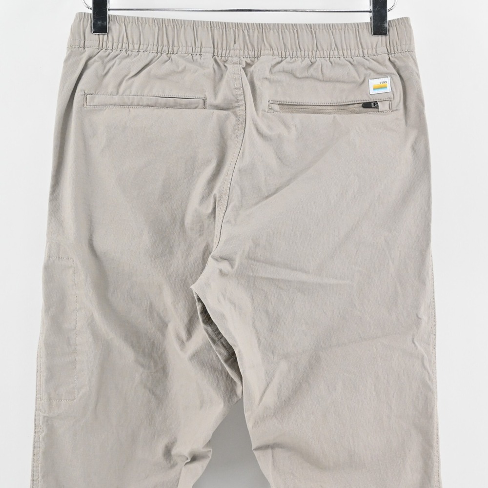 Vuori Climber Sesame Ripstop Pants Mens Size S Drawstring Zip Pocket Slim Fit - Picture 9 of 10